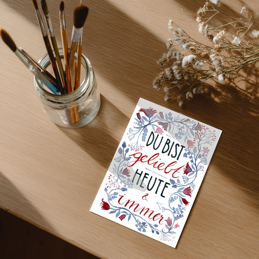 „Du bist geliebt“ A5 Karte